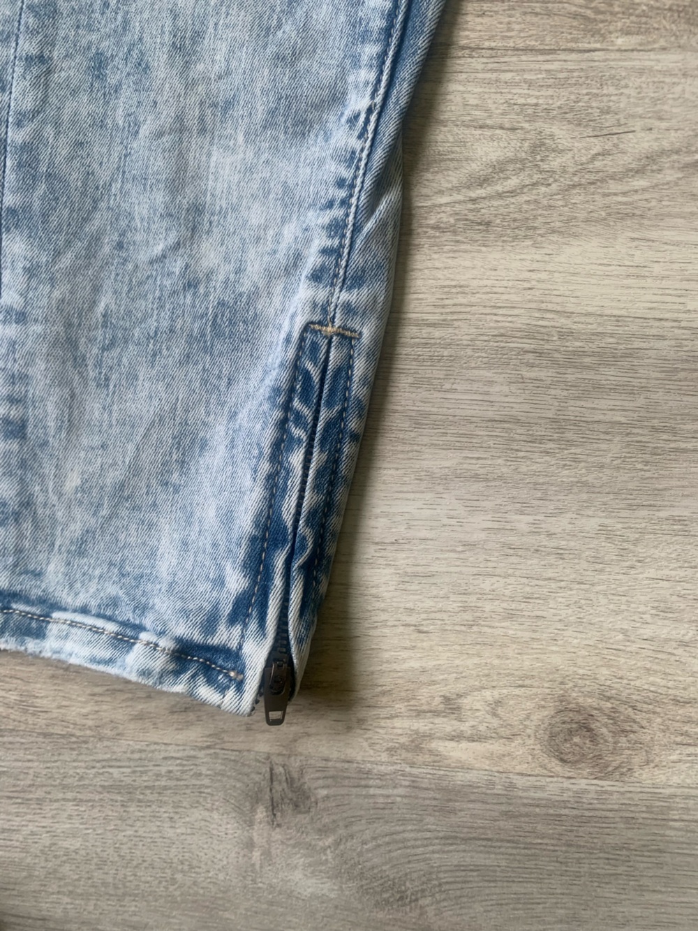American Eagle SUPER HI RISE JEGGING CROP NEXT LEVEL STRETCH Blue Distressed - Picture 5 of 11